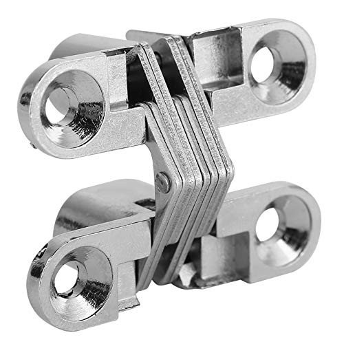 Hidden Door Hinge, 180 Degree Concealed Cross Hinges, 1PC Zinc Alloy Invisible