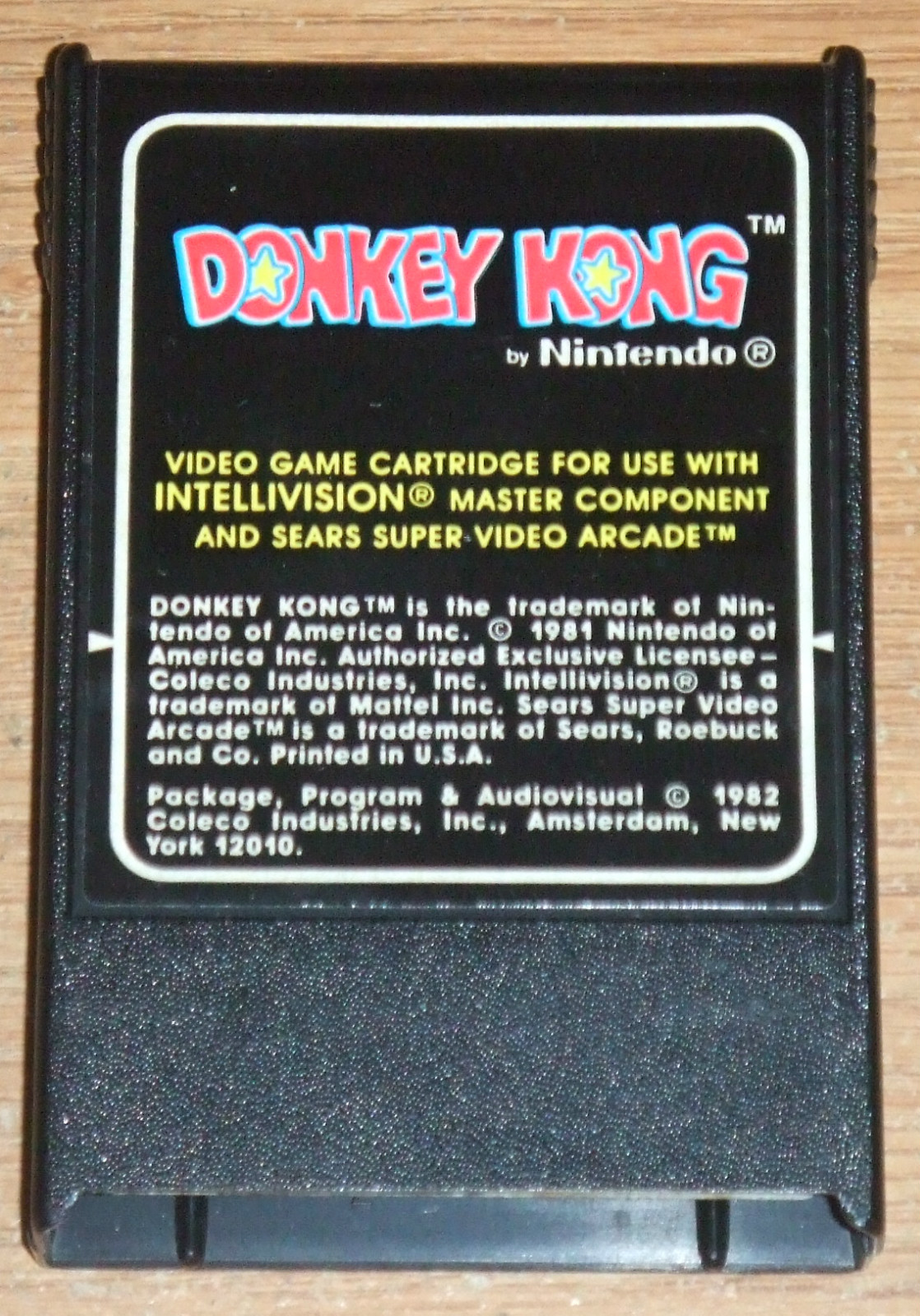 DONKEY KONG Game Cartridge by Nintendo for the INTELLIVISION and Sears Super vid