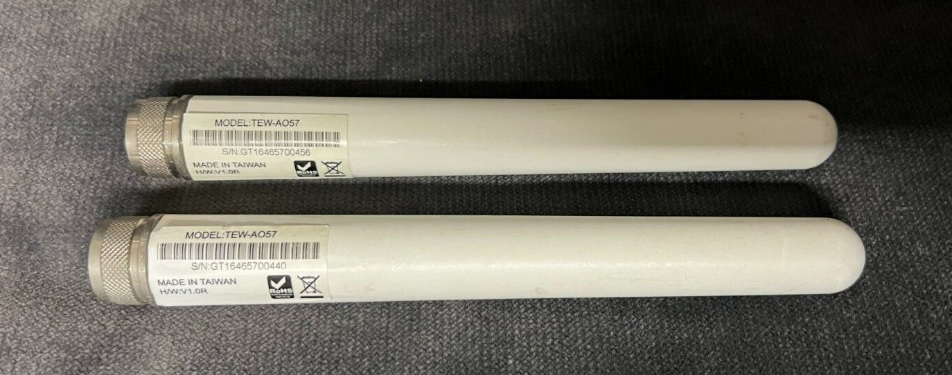 Lot of 2 TRENDnet - TEW-AO57 5/7DBI Outdoor Dual Band Antennas