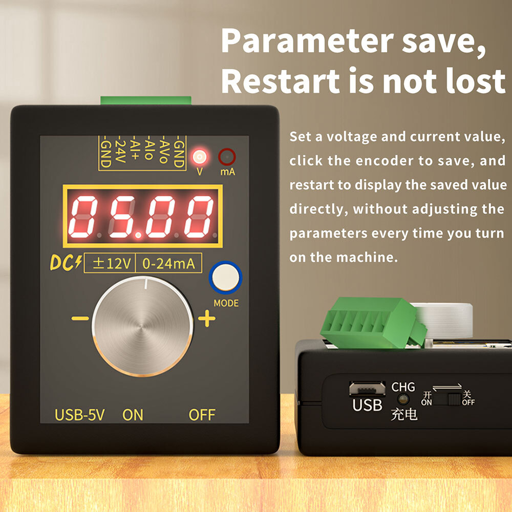 US 0-4-20mA 0-10V Micro USB Digital Voltage Current Transmitter Signal Generator