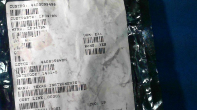 New (5pcs) LF347BN TEXAS INSTRUMENTS IC Linear
