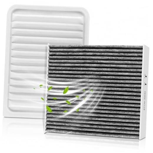 87139-07010 17801-0T030 Engine & Carbon Cabin Air Filter Kit for Toyota 2009