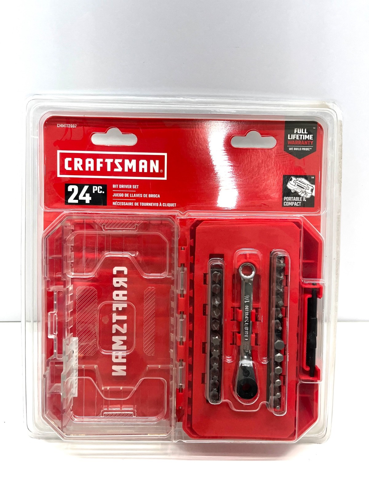 NEW Craftsman 24pc 1/4" Ratchet Drive Set Hex Bit Driver Socket Set CMMT12007