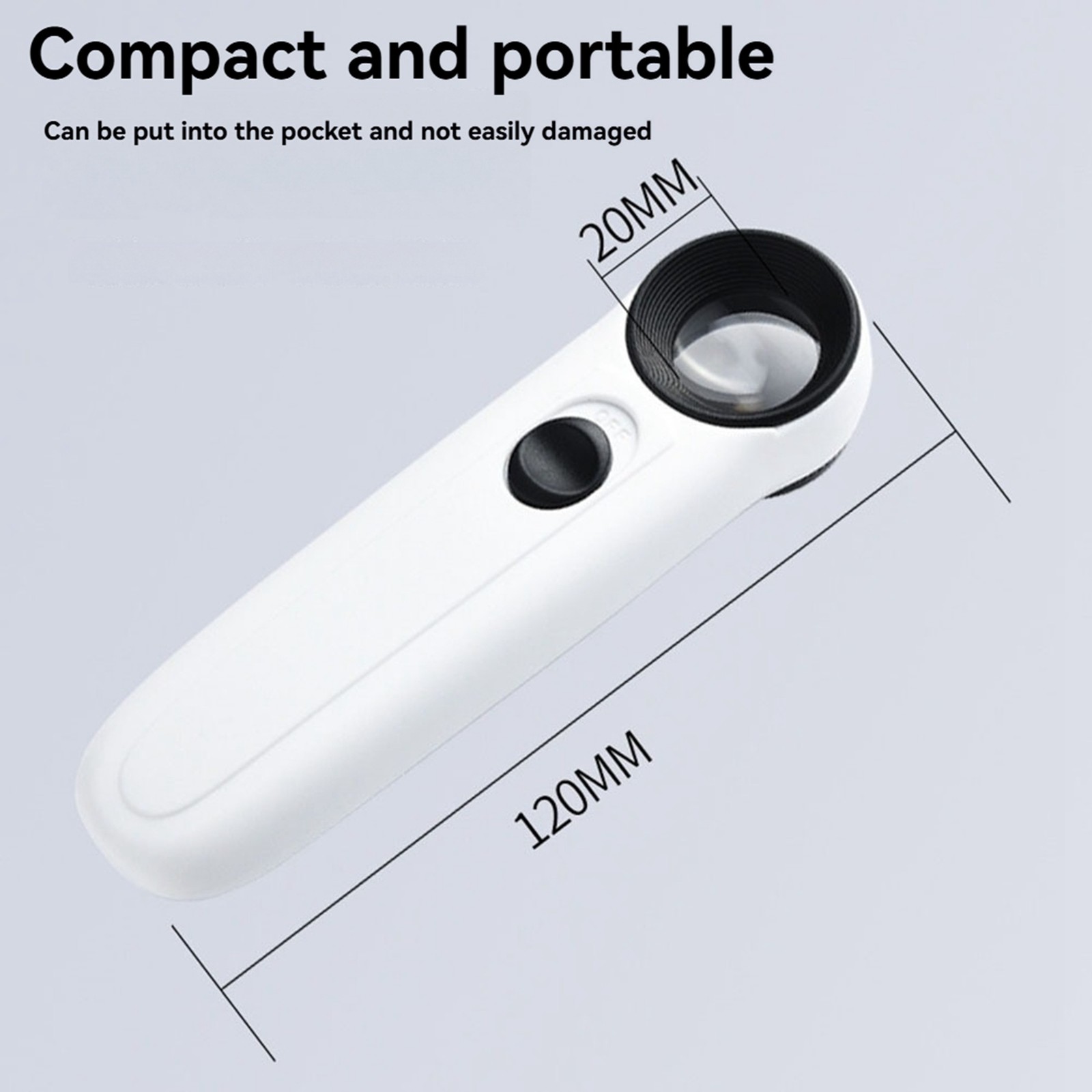 2pcs 40X Magnifier with Light Magnifier, Portable Desk Reading Light for di1555