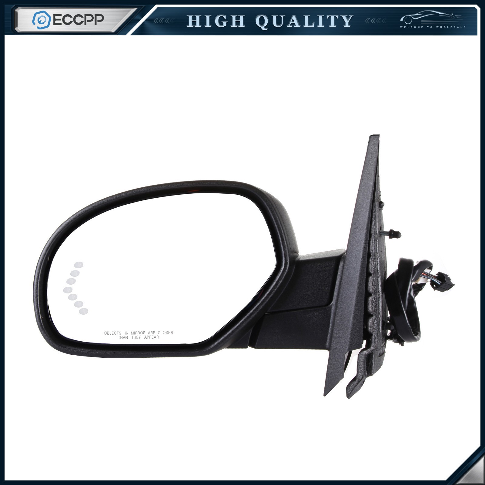 Driver Side Mirror For 07-14 Chevy GMC Power Fold Heated Memory Signal Light
