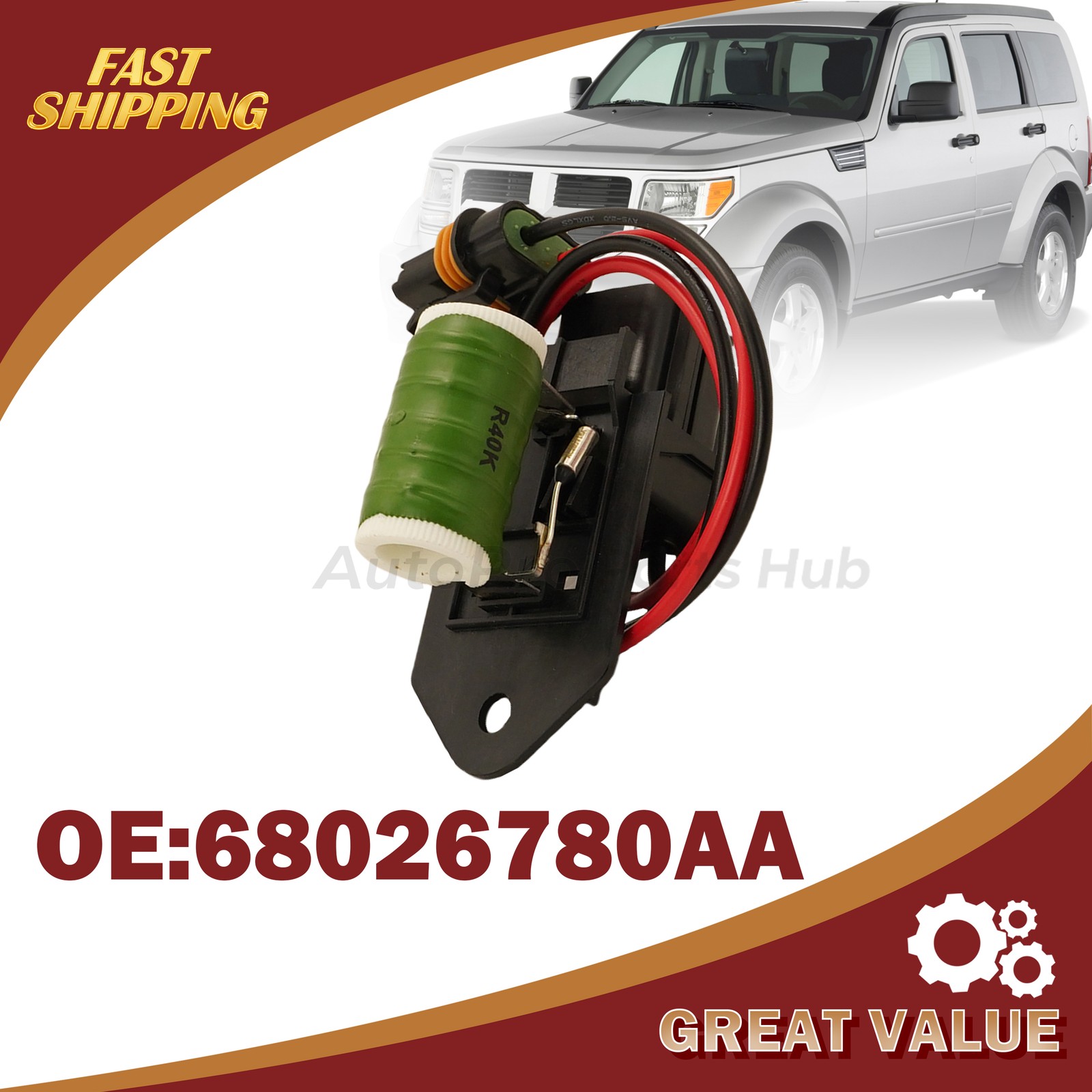NEW 68026780AA For 2008-2012 Jeep Wrangler Liberty Wiring Fan Motor