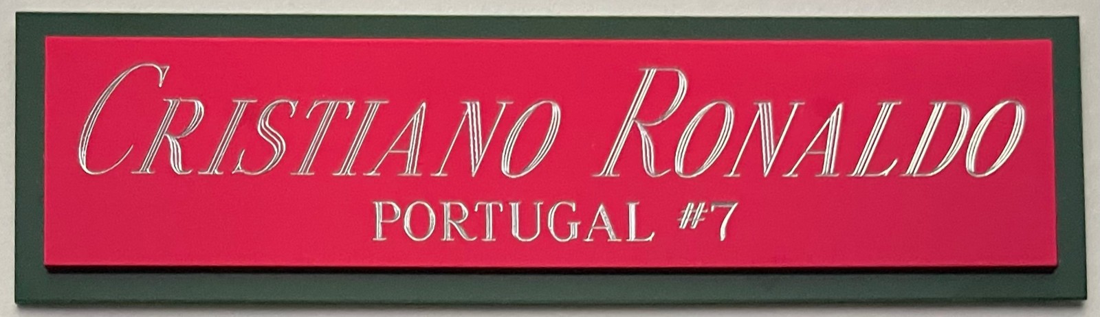 CRISTIANO RONALDO PORTUGAL NAMEPLATE AUTOGRAPHED Signed SOCCER/FOOTBALL JERSEY