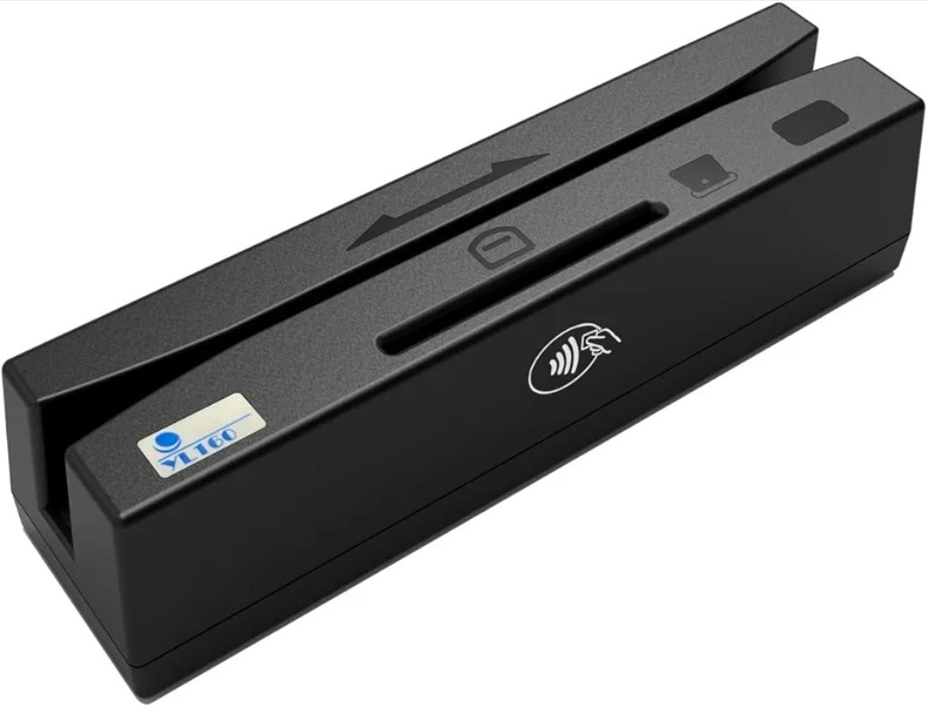 Qicarwow USB 4 in 1 Multifunctional Magnetic Card Reader Support Read and Write
