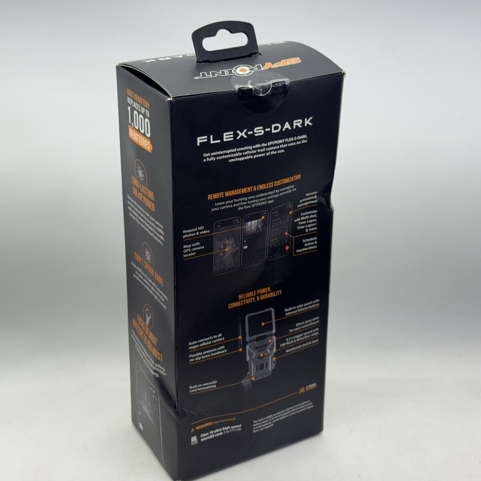 Bundle SPYPOINT FLEX-S-DARK Solar Cellular Trail Camera + LIT22 + 32gb SD 1080P