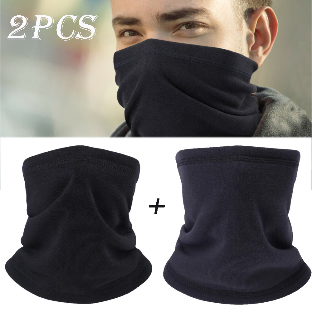 2X Men Women Fleece Windproof Neck Gaiter Tube Ear Warmer Face Mask US FAST