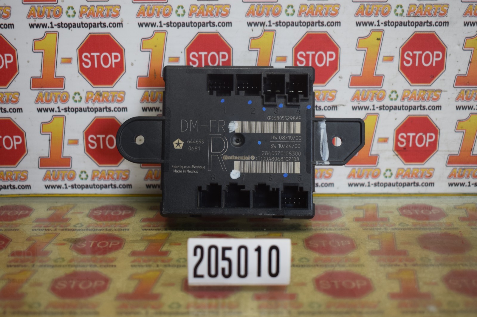10-12 DODGE RAM 1500 PASSENGER/RIGHT FRONT DOOR CONTROL MODULE 68055298AF OEM