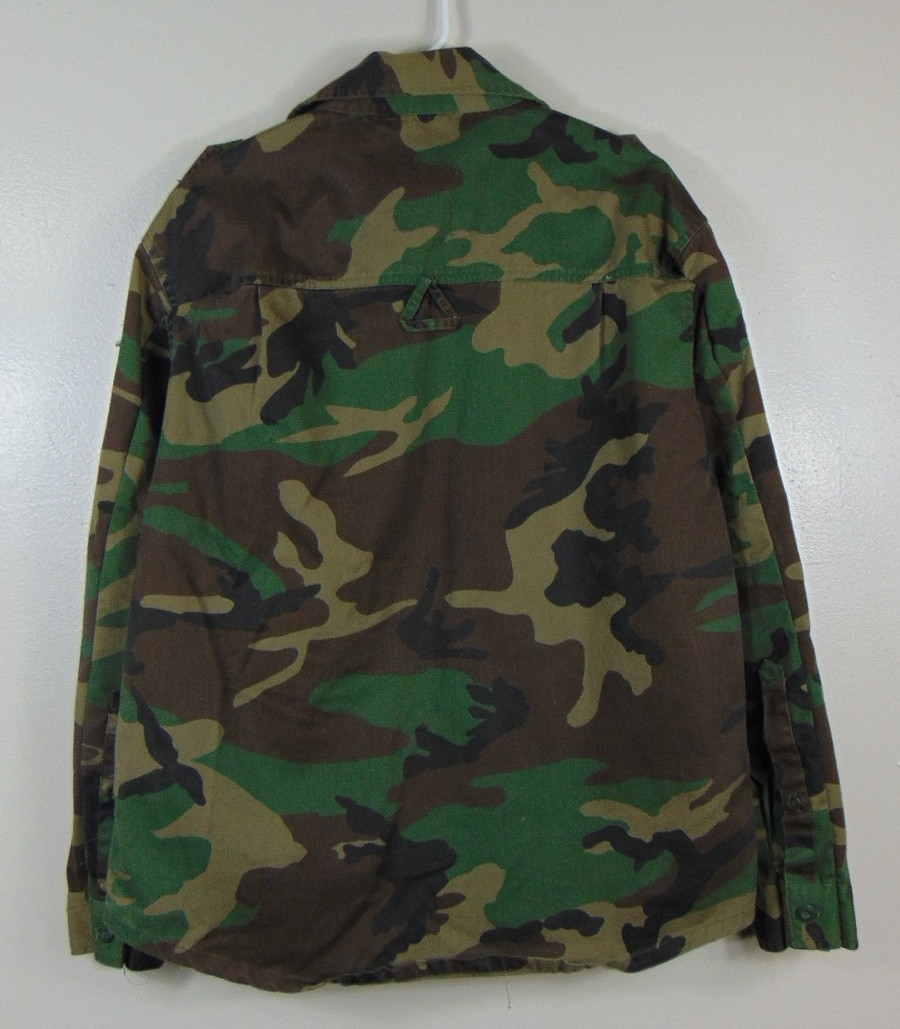 US Army Stargent Bdu Shirt / Top Medium Camo green RECON Special Forces Patch