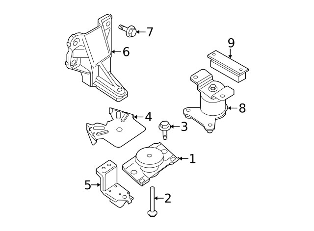 Genuine Nissan Front Mount Bracket Bolt 11298-4M411