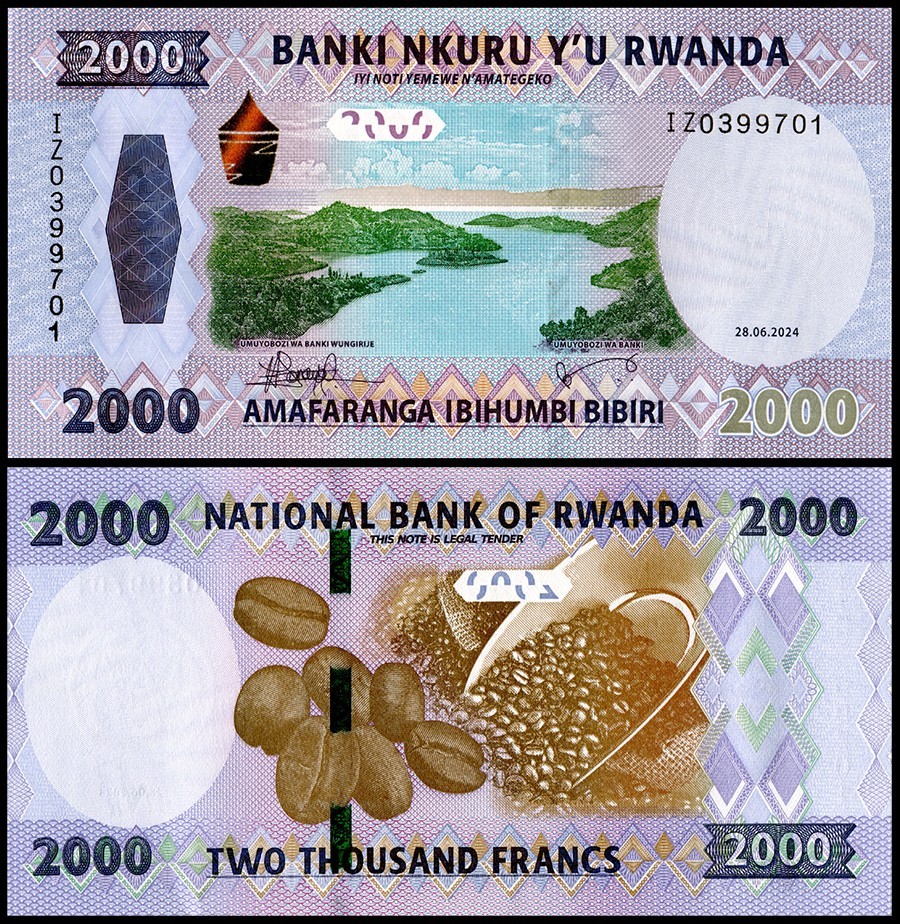 Rwanda 2000 Francs, 2024, P-44, UNC