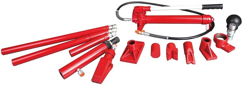 10Ton 20000 lb Hydraulic Jack Auto Body Frame Repair Kit Lift Ram W/Storage Case