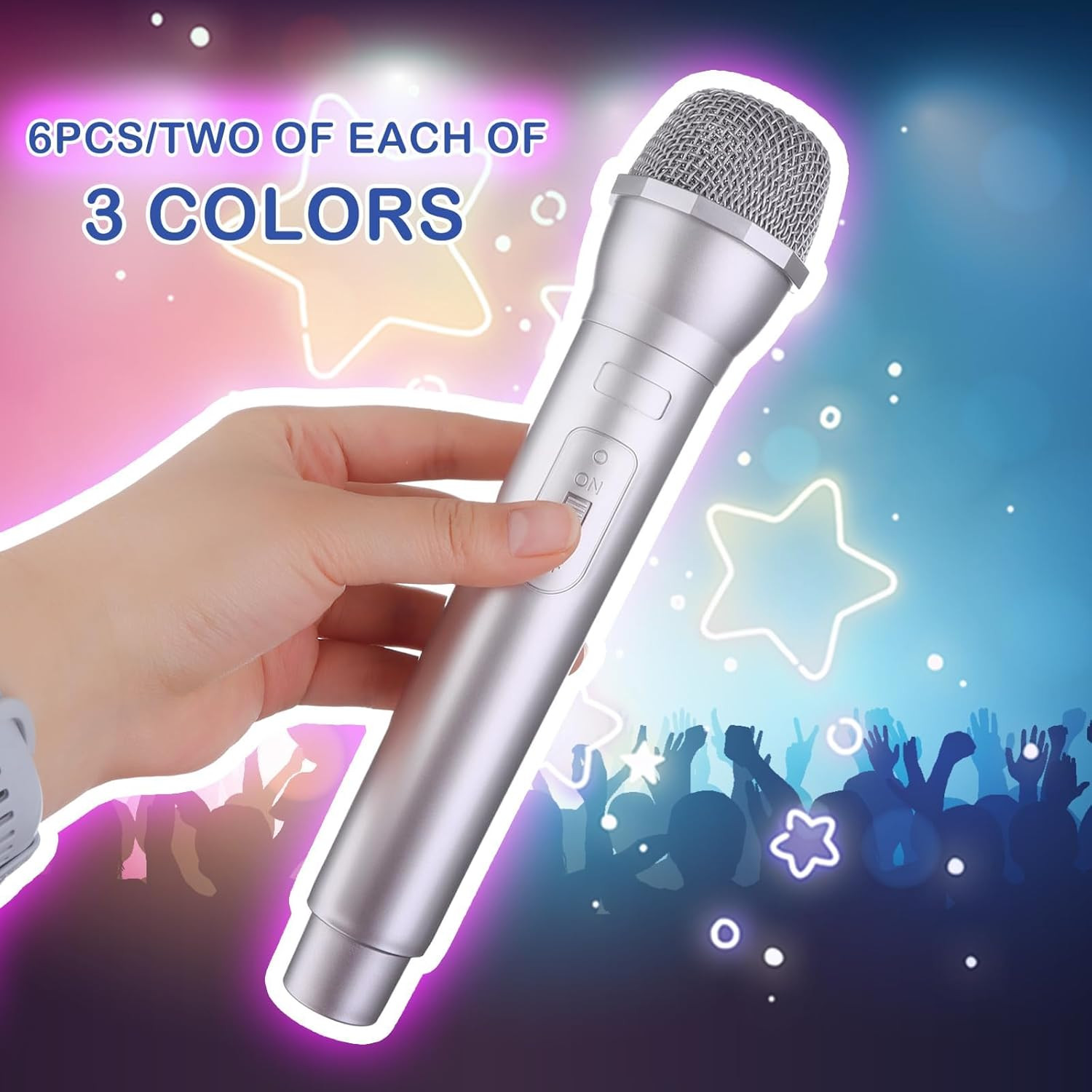 3 Pack Microphone Prop Play Plastic Toy Fake Microphone Simulate Speech Practice