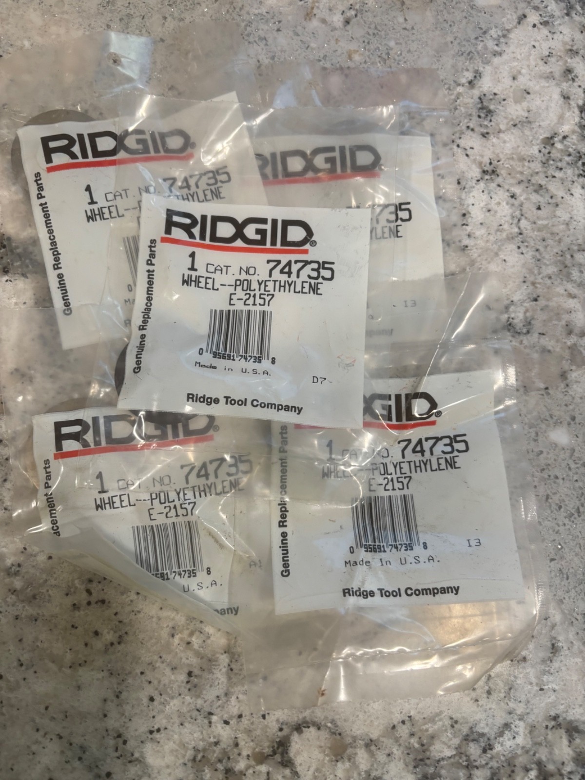 Lot 5- Ridgid 74735 E-2157 Replacement Pipe / Tubing Polyethylene Cutter Wheel