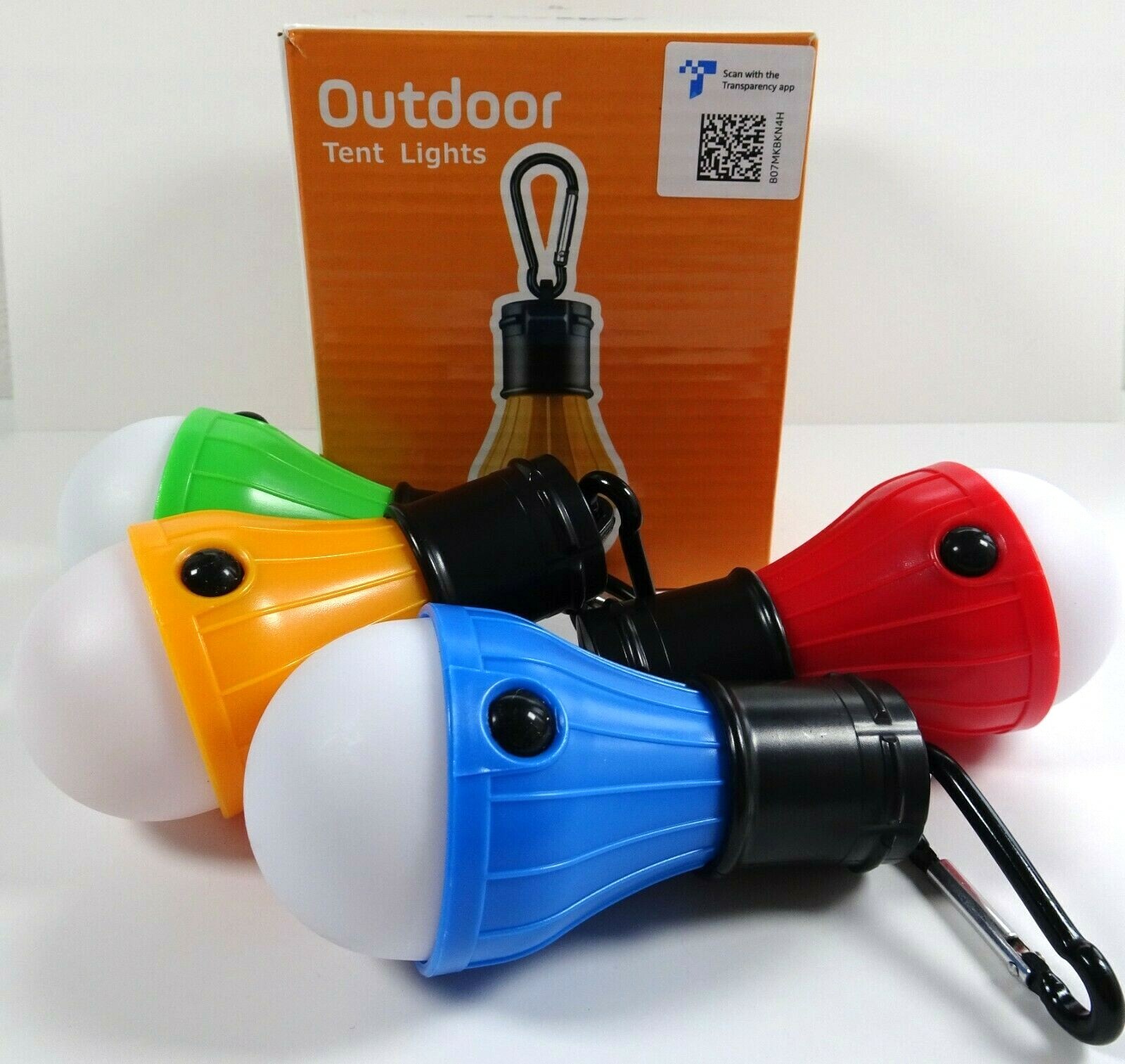 FLY2SKY 4-pack Outdoor Tent Lights Clip Emergency LED Camping Light Bulb Lantern