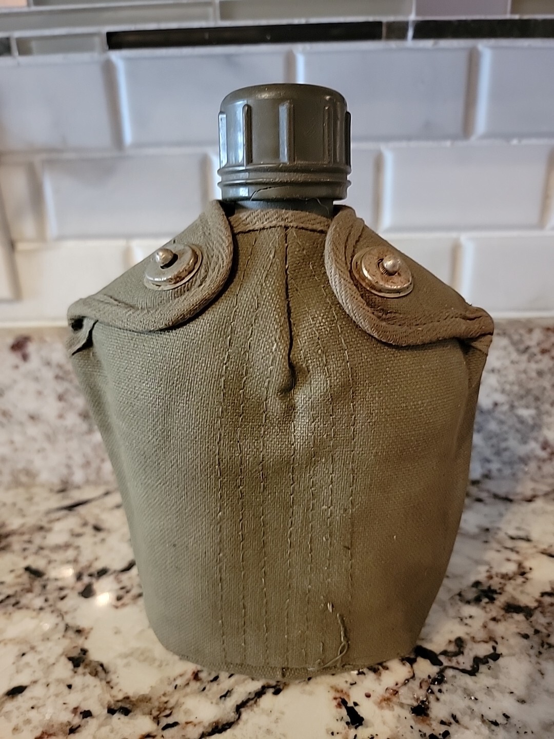 Vintage 1969 Military U.S. ARMY Plastic Canteen W/ Insulated Sleeve #11