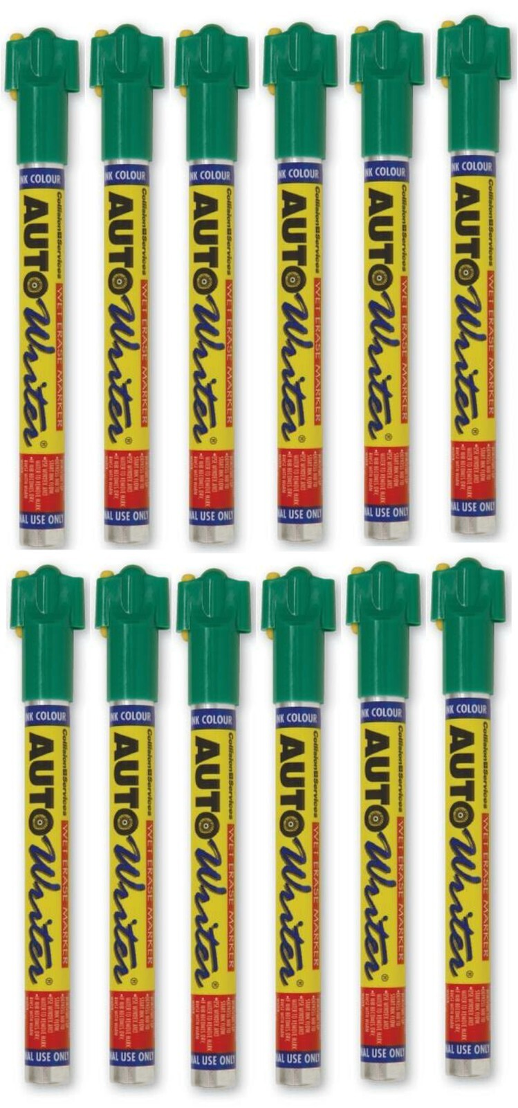 AUTOWRITER Auto Writer PENS MARKERS GREEN (37007) - 12 Pen - FREE 2-DAY SHIP