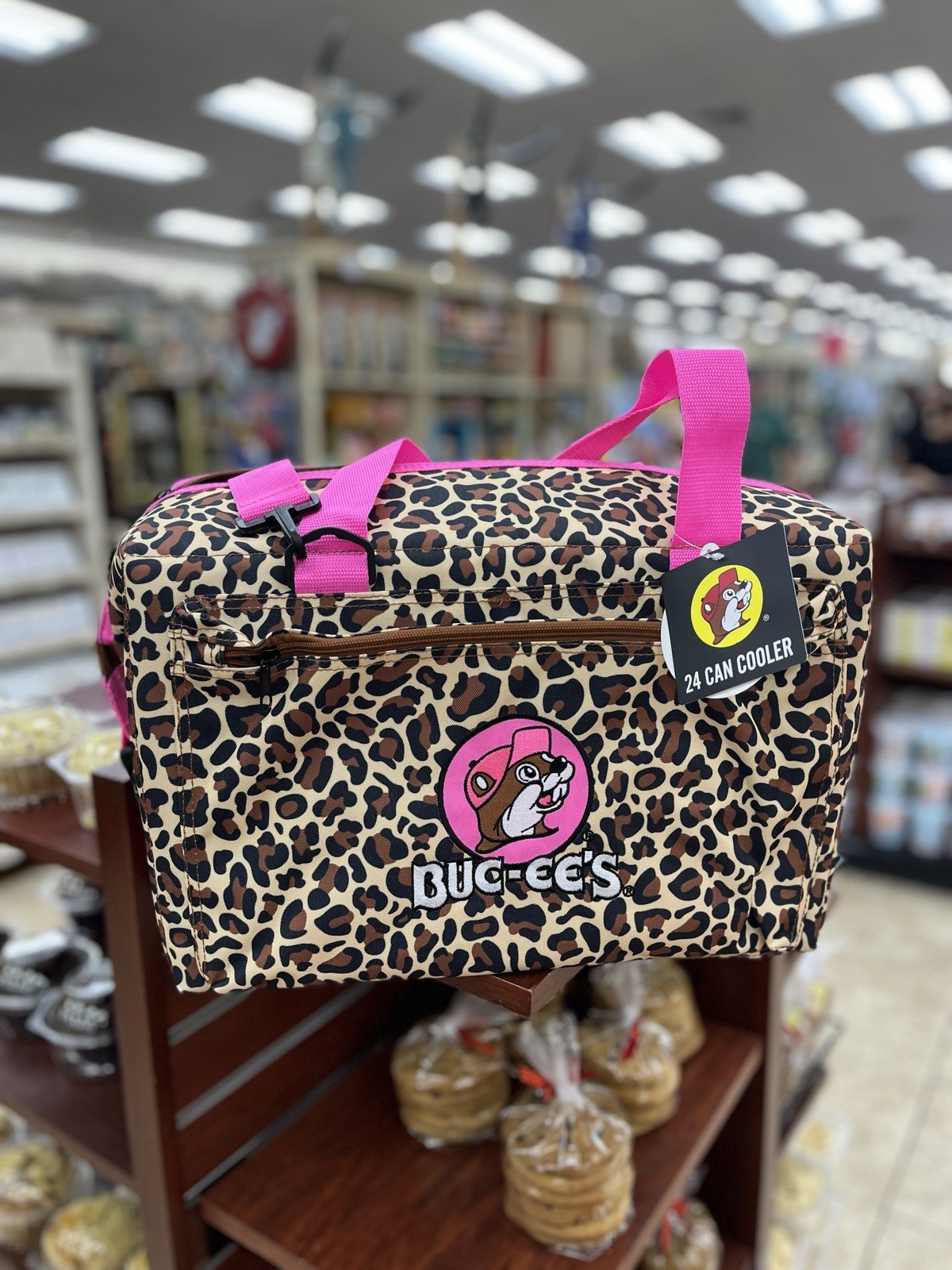 BUC-EE’S LEOPARD/ PINK 24 Can Cooler, *Sold Out Everywhere - Last 1 Available!*