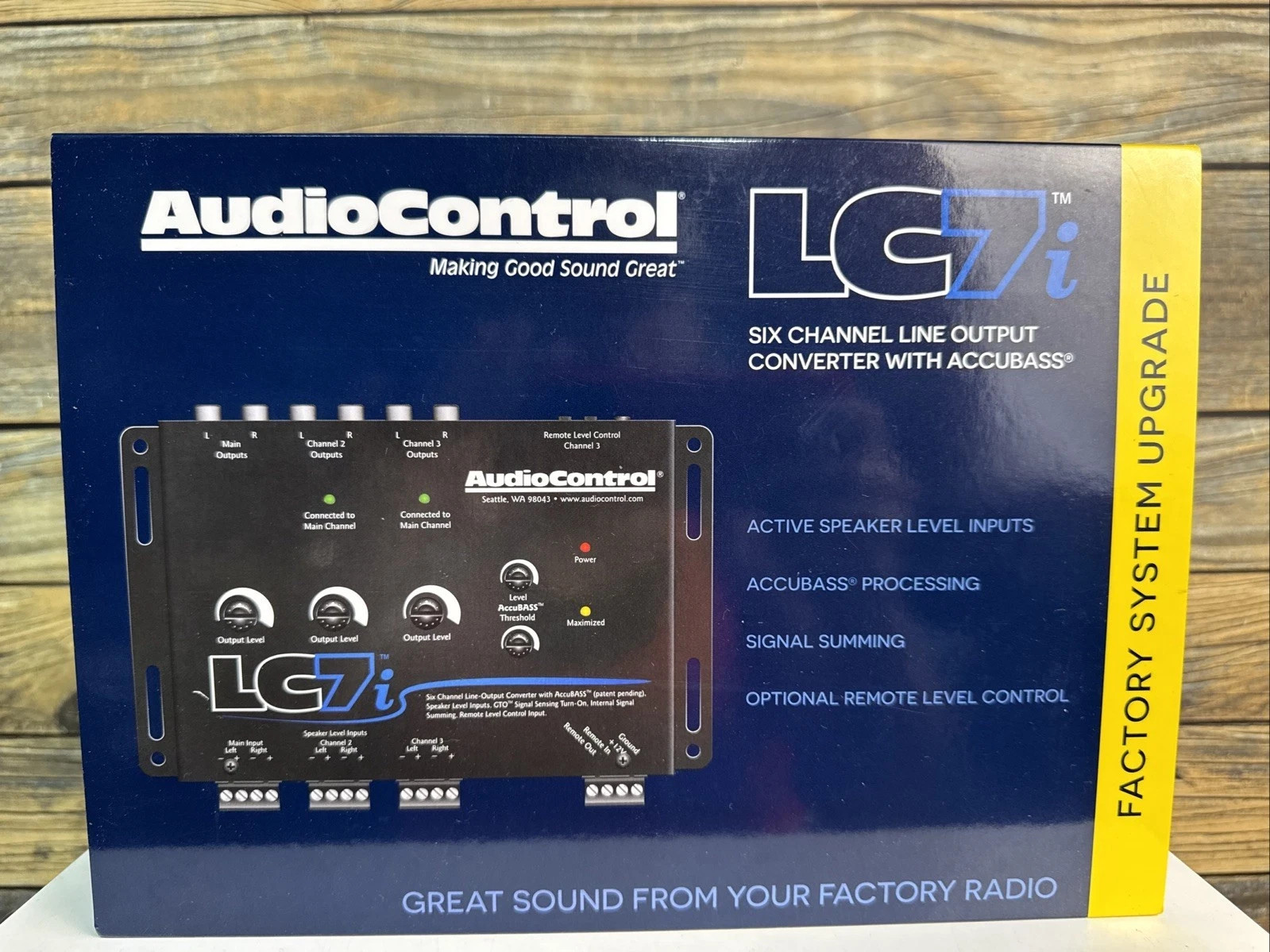 AudioControl LC7i - Black Six Channel Line Out Converter with AccuBASS - Black