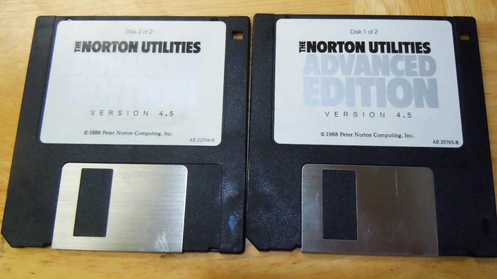 Norton Utilities Standard Edition Version 4.5 Standard & Advanced 1.44M Disks
