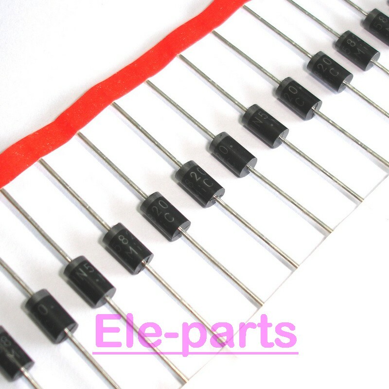 50 PCS 1N5820 DO-201 IN5820 Schottky Rectifier, 3.0 A silicon diodes