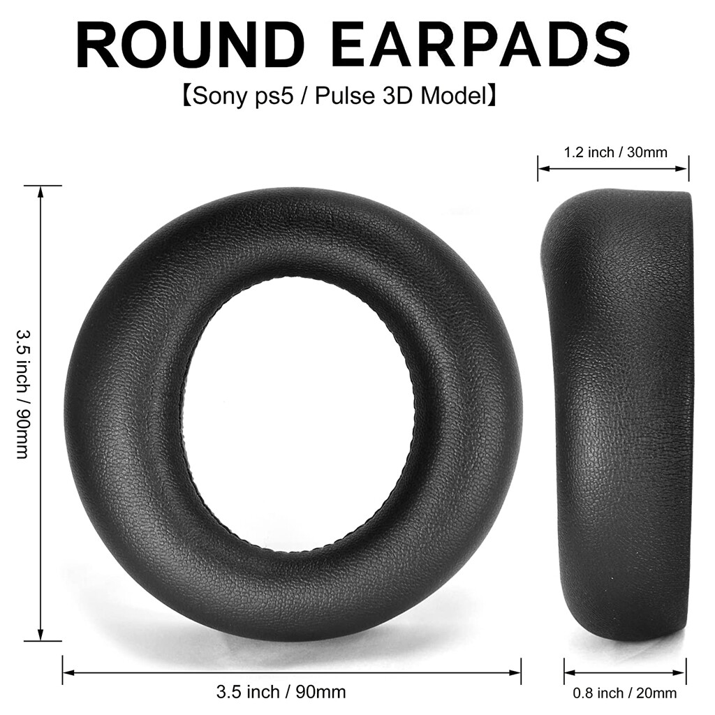 2x Replacement Soft Foam Ear Pads Cushion For Sony PS5 Pulse 3D Wireless Headset