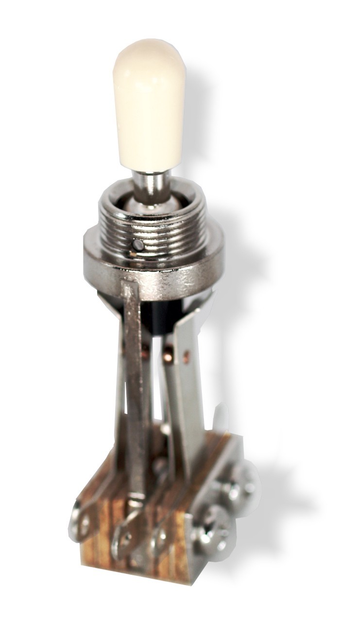 Switch Toggle 3 Way Centralab Long Frame Nickel Ivory Knob