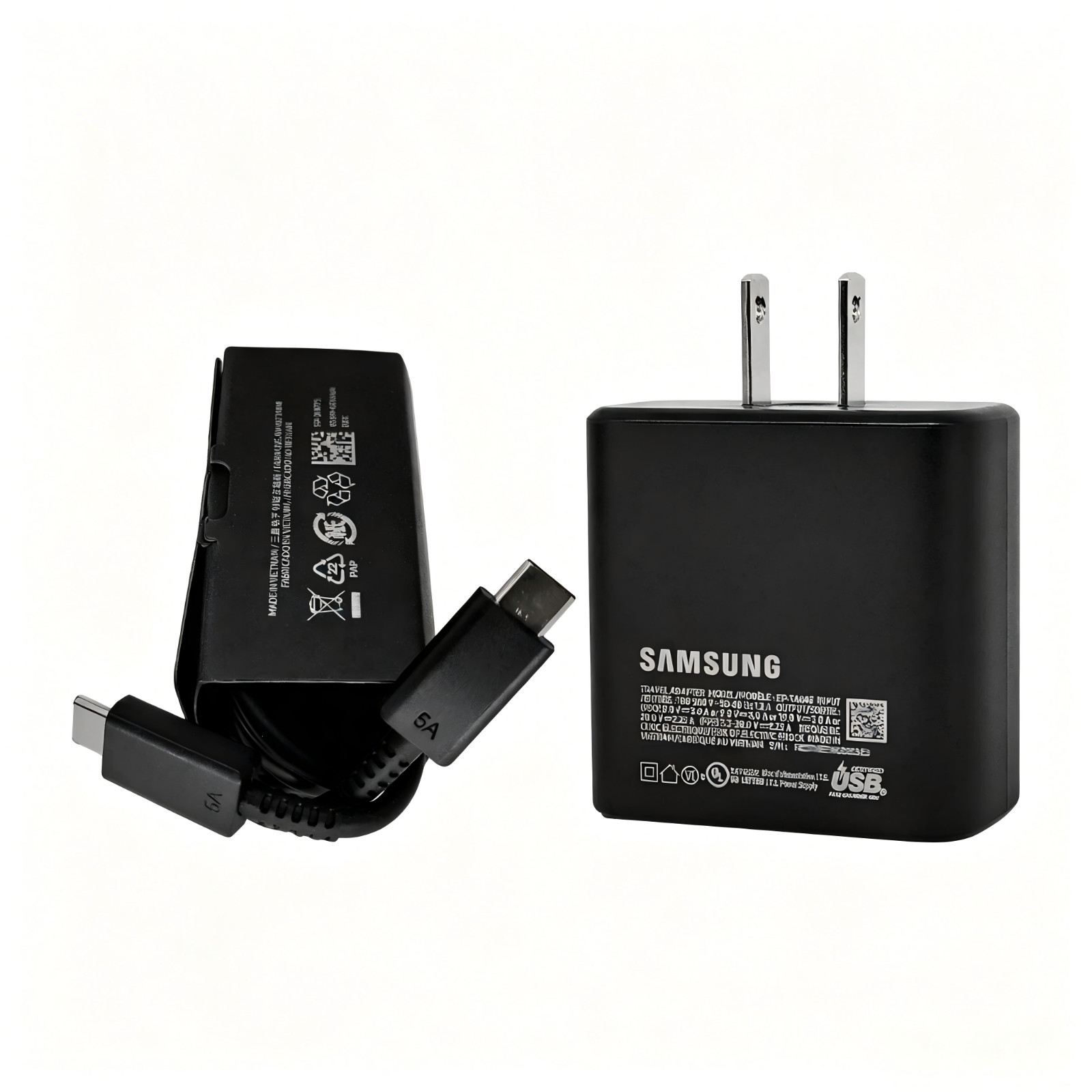 Original Samsung Galaxy S26, S26 Plus, S26 Ultra 45W USB-C Power Adapter & Cable