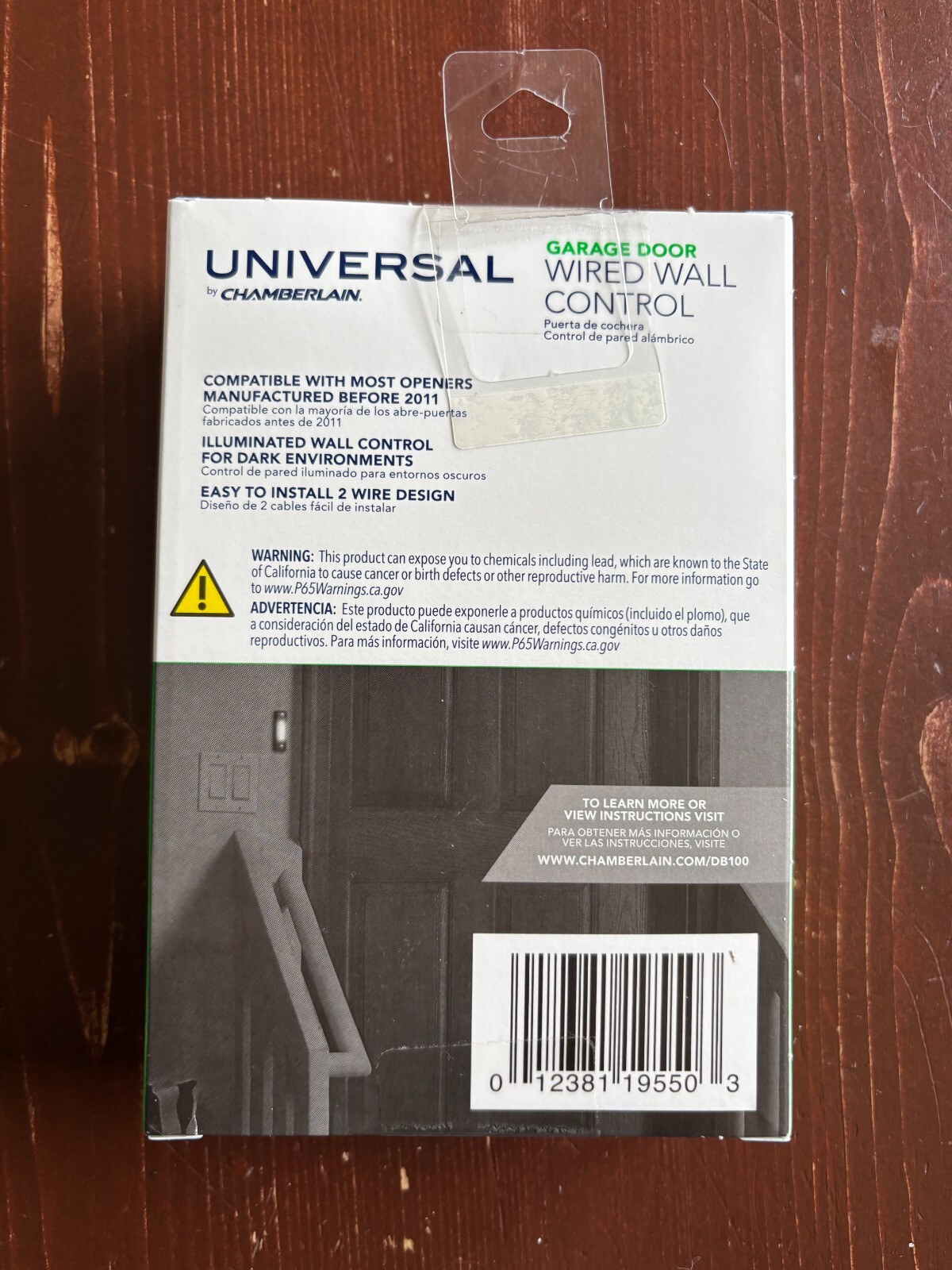 Universal by Chamberlain Garage Door Wired Wall Control Button NEW in Box