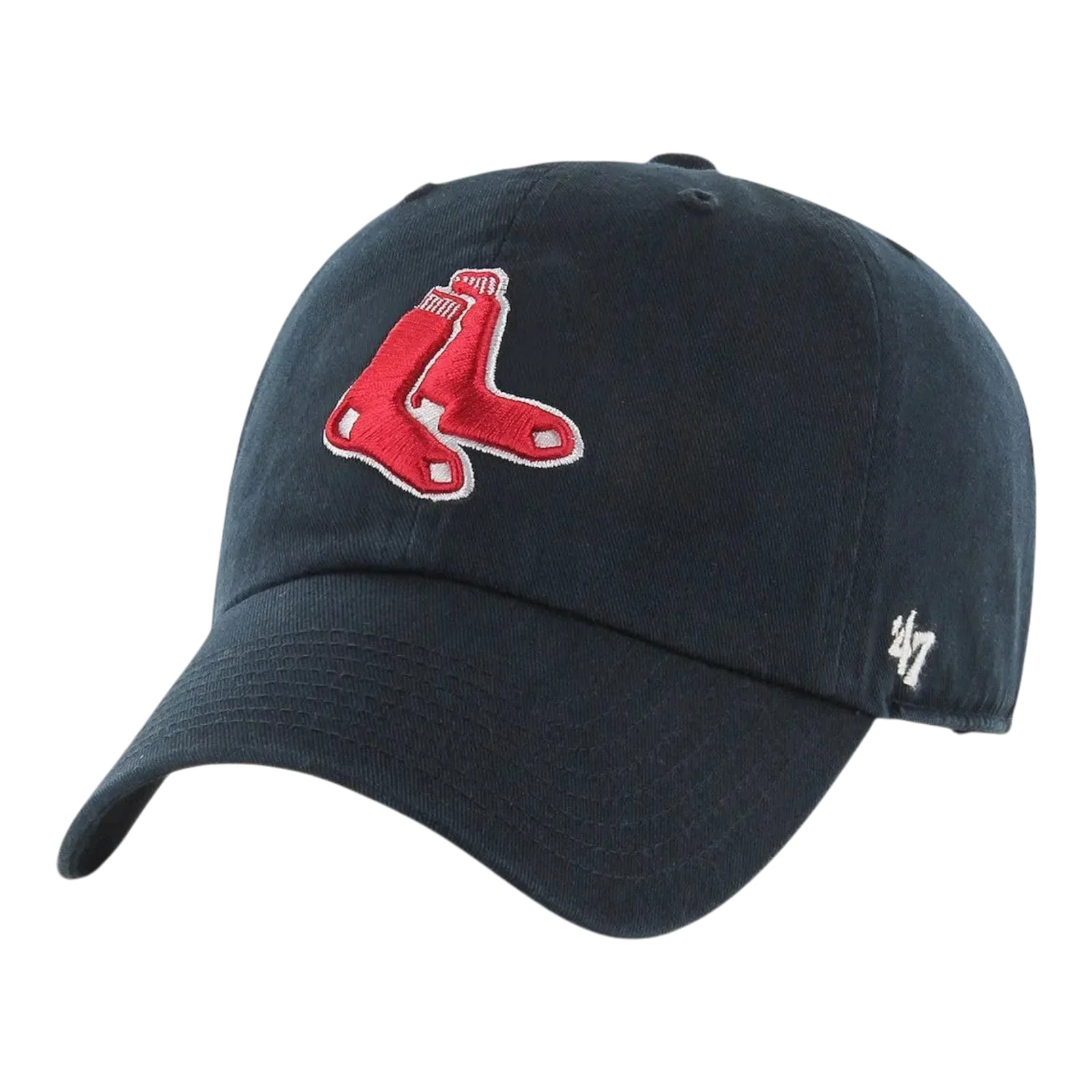 47 Brand Clean Up Boston Red Sox Strapback in Navy | Adjustable Cap