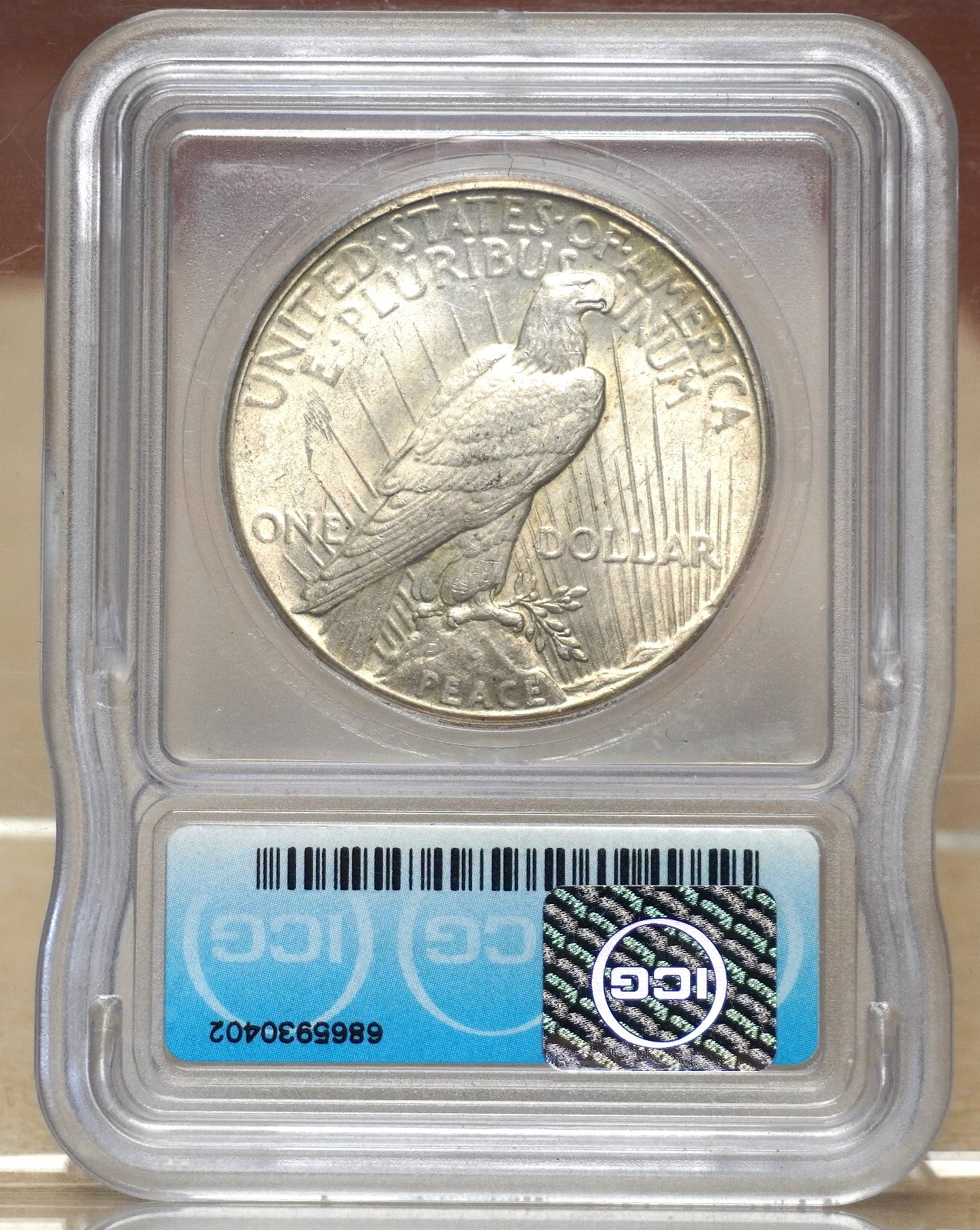 1926 PEACE SILVER DOLLAR ICG MS62 930402