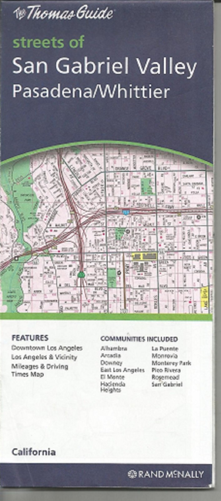 san Gabriel Valley by Thomas Guide (Rand McNally)  Pasadena, Whittier