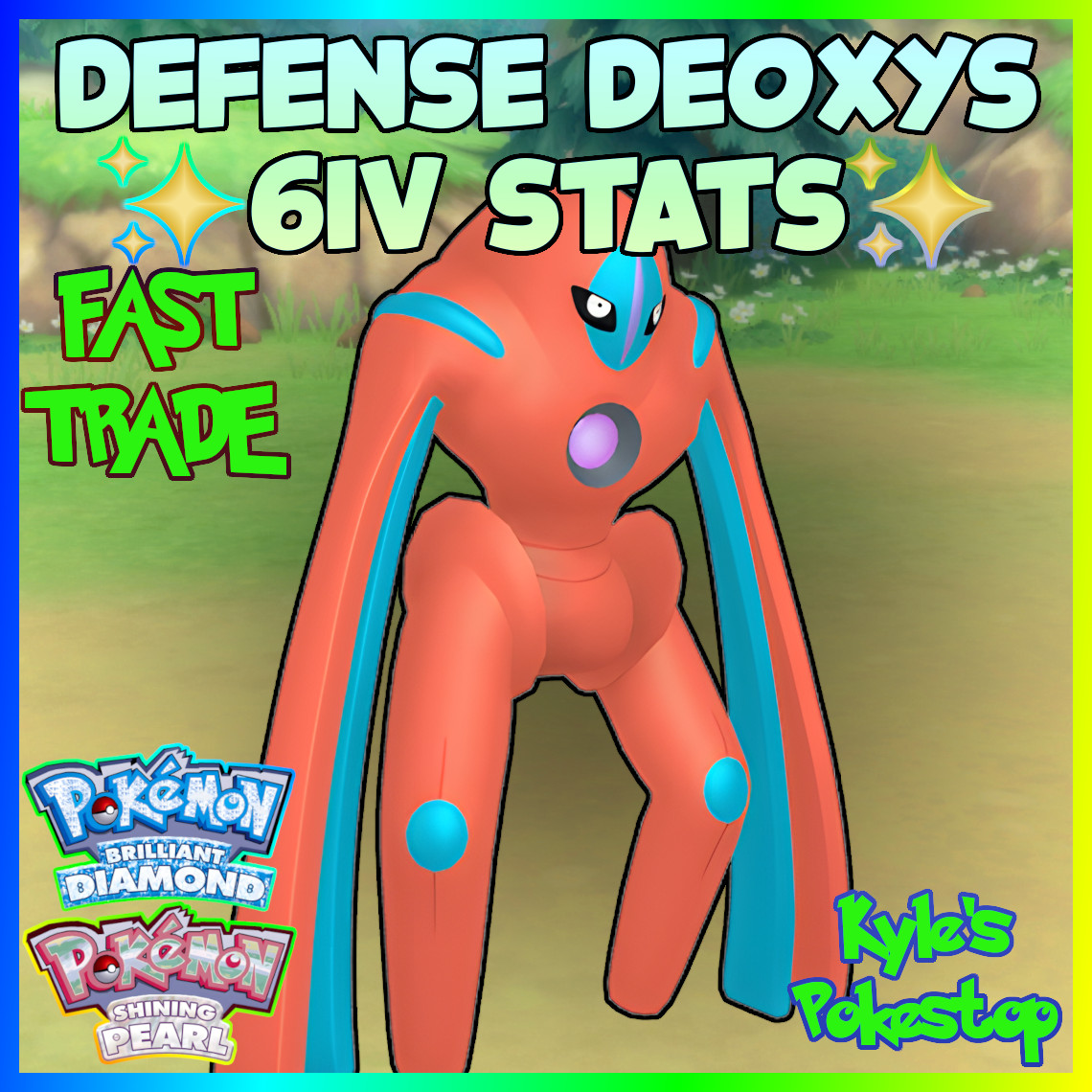 ✨ 6IV ALL 4 DEOXYS FORMS ✨POKEMON BRILLIANT DIAMOND & SHINING PEARL BDSP EV'D🚀