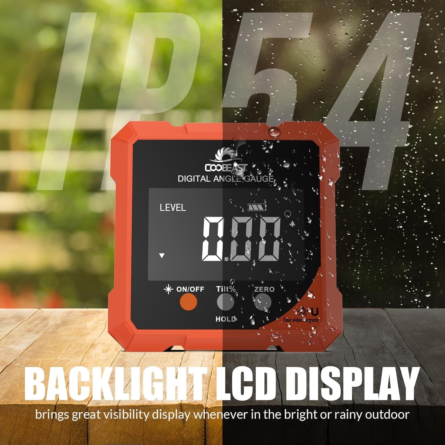 Rechargeable Mini Protractor with Strong Magnets & Laser for Accurate Measuring