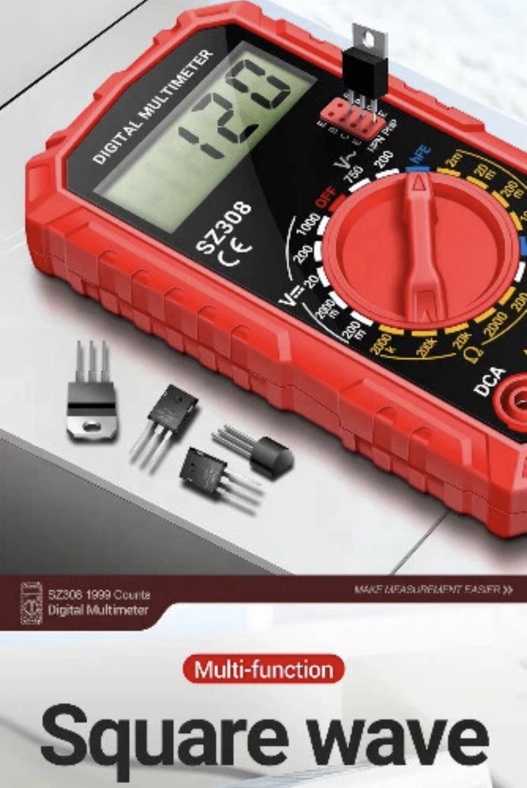 Digital Multimeter AC DC Voltmeter Ammeter Ohmmeter Volt Tester Meter SZ308 USA