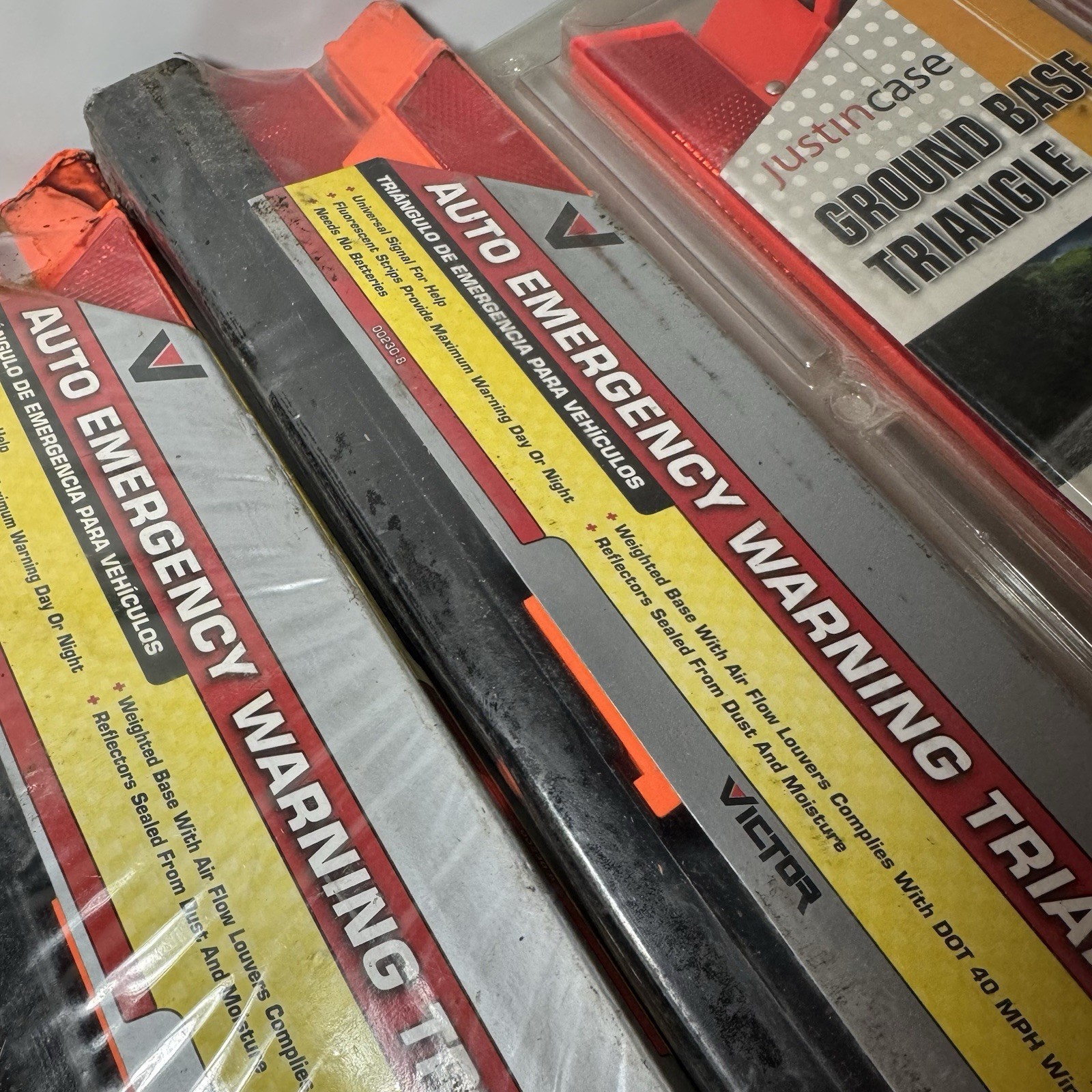 6 Sets Victor Auto Emergency Warning Triangles Traffic Safety Triangle Road NEW