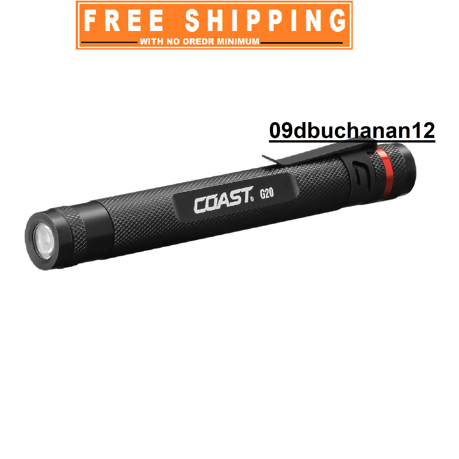 Coast G20 Black Flashlight with Inspection Beam 10 Hour Runtime Water Resistant