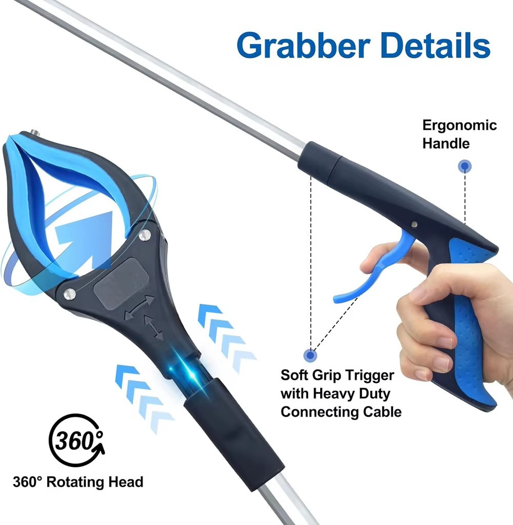 Foldable Gripper Extender Hand Tools Litter Picker Collapsible Garbage Grabber