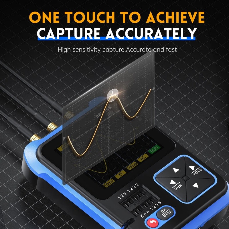 DSO-TC3 Handheld Oscilloscope Function Generator Transistor Tester Multimeter US