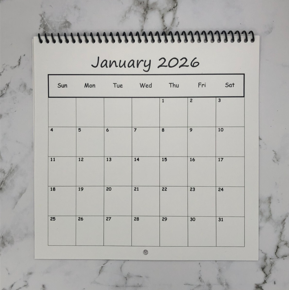 2026 Blank Calendar ( Lot of 3 )  8.5" x 8.5" Printed on HEAVY CARDSTOCK