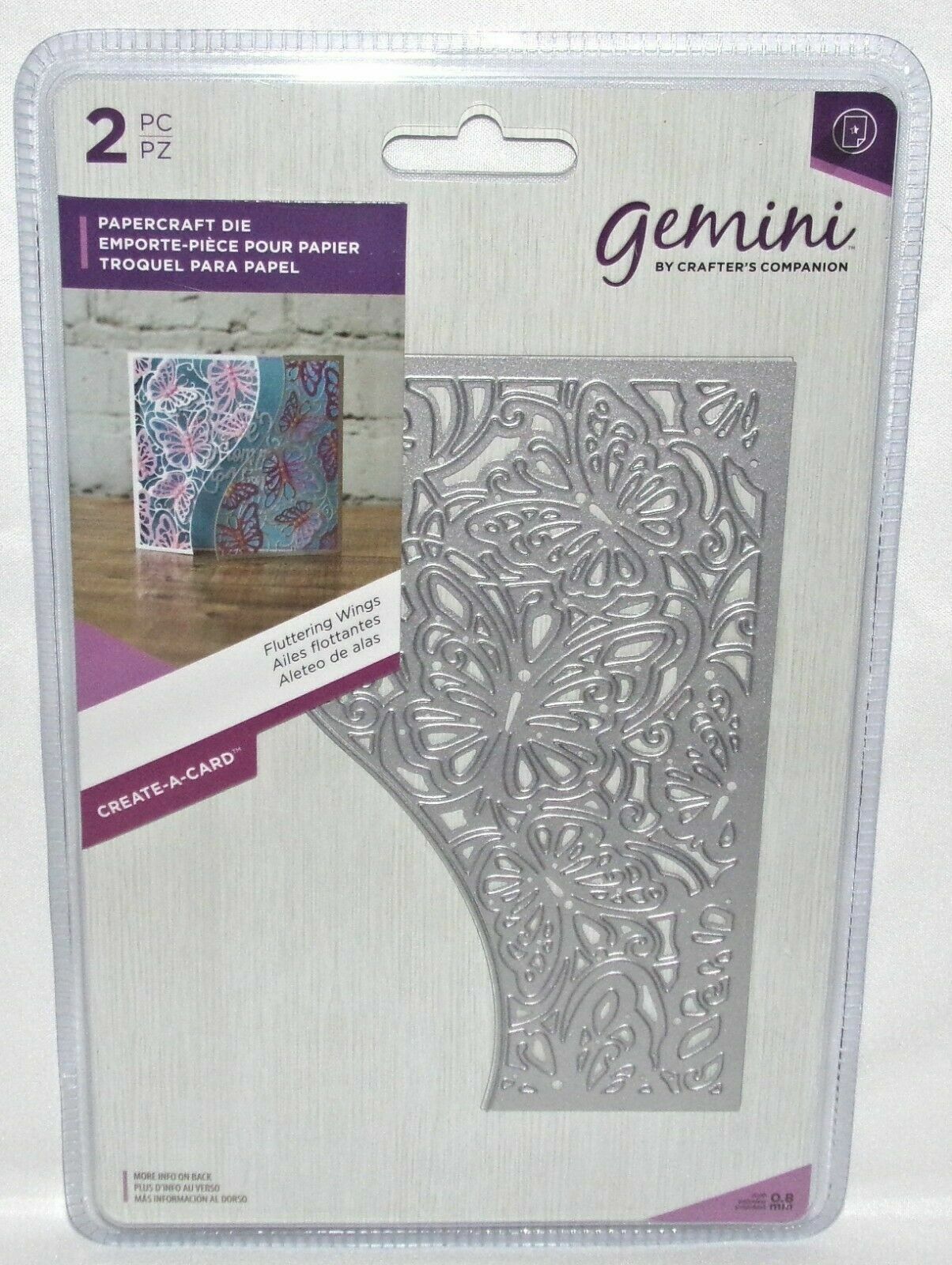Gemini Fluttering Wings Create a Card 3 Concepts Cut In Gatefold Cut Edge New