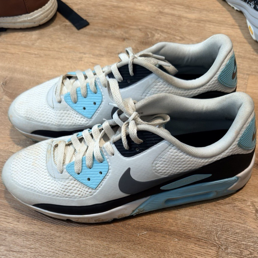 Nike Air Max Men’s Lace-Up Low Top Athletic Sneaker Solid White/Gray/Blue/Black