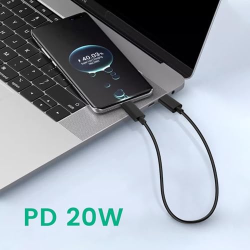 -Pack USB C Charger Cable,1ft Bulk Short Cables, Multipack 60W Fast 10 Black
