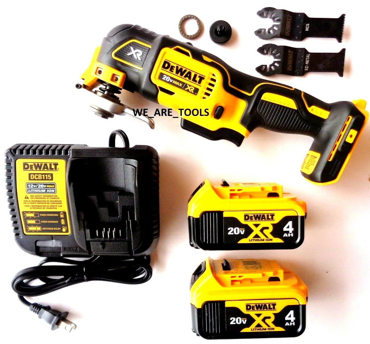 Dewalt DCS356 20V Oscillating Multi-Tool, 2) DCB204 4.0 Batteries, Charger Blade