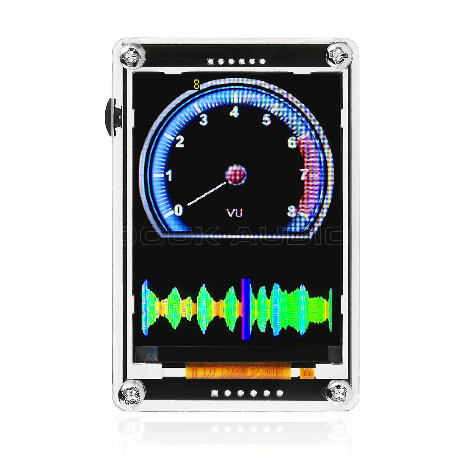 MIC Sound Level Indicator VU Meter 2.4" LCD Display Audio Spectrum Digital Clock
