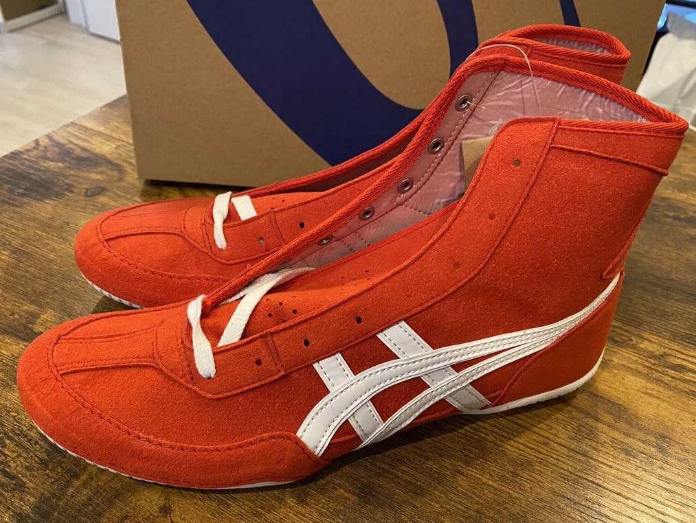 Asics Wrestling Shoes EX-EO special order 1083A001 Red x  White x White