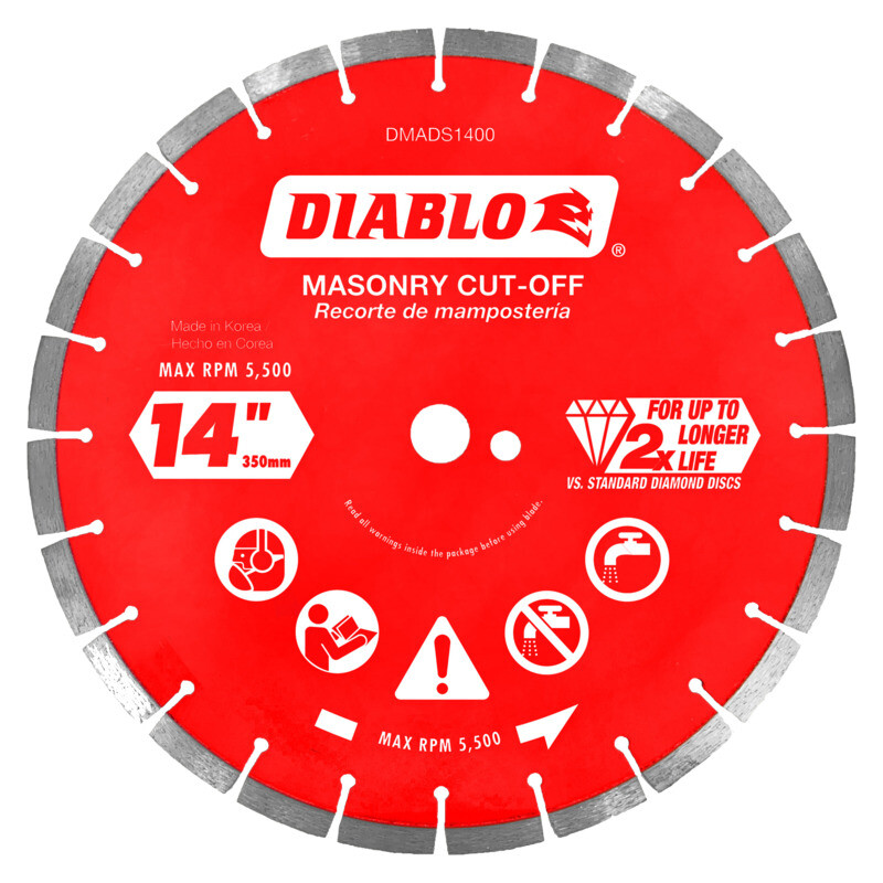 NEW FREUD DIABLO DMADS1400 MASONRY DIAMOND SEGMENTED 14" SAW BLADE CUT OFF
